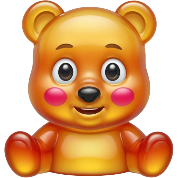 gummy bear with eyes and blond hair emoji