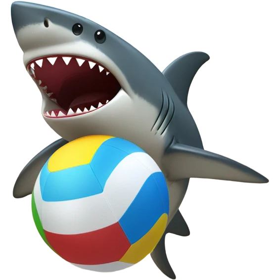 shark juggling beach ball on its nose  emoji