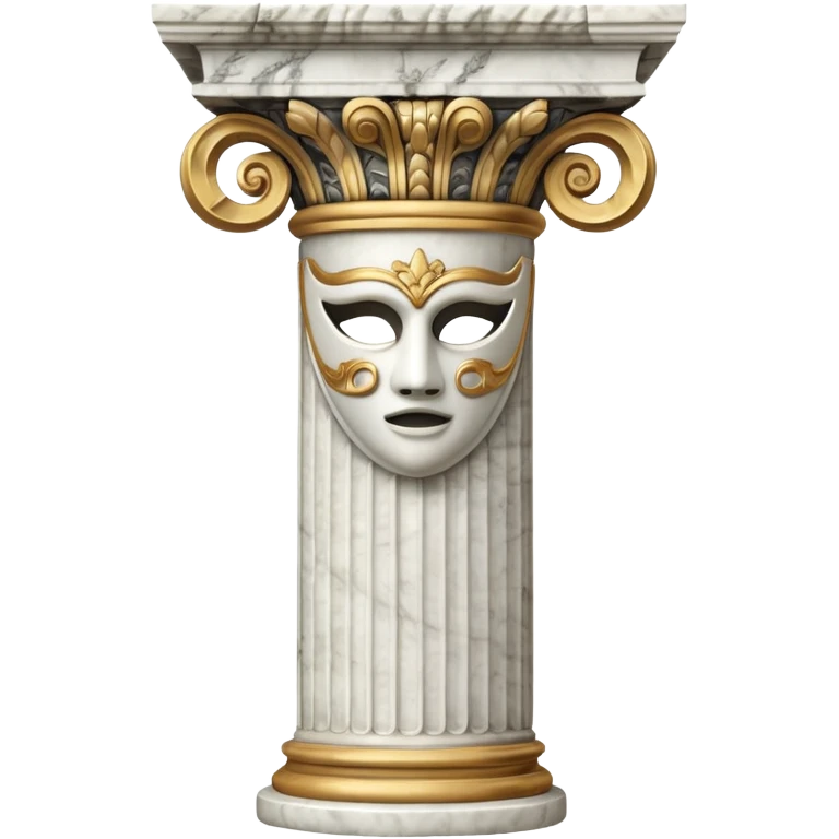 classical column with a mask above emoji