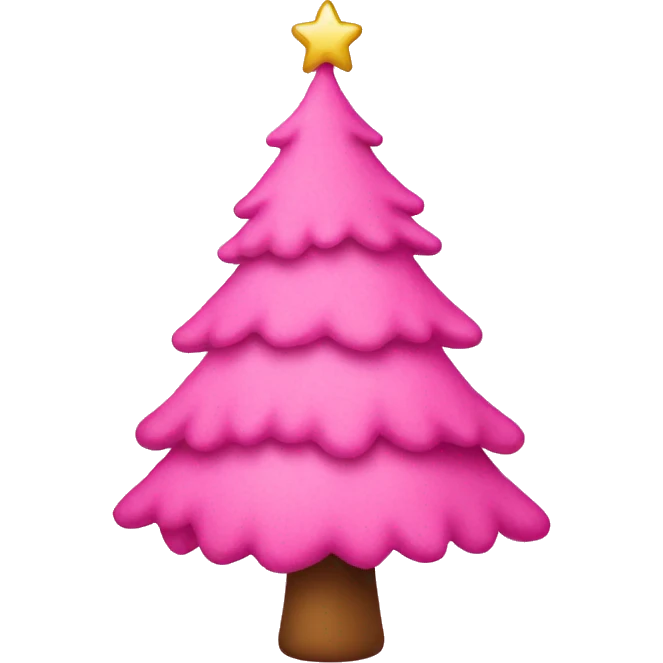 Pink Christmas tree  emoji