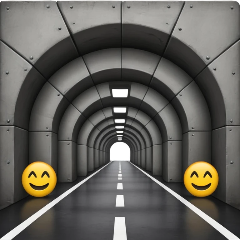 a tunnel connecting two places emoji