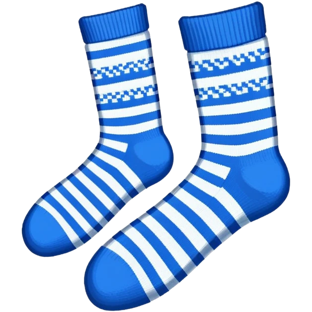 A pair of socks emoji, drawn with an 8-bit pixelated look, similar to early video game sprites. emoji