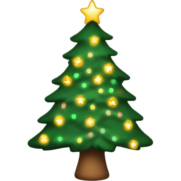 Christmas tree with twinkle lights  emoji