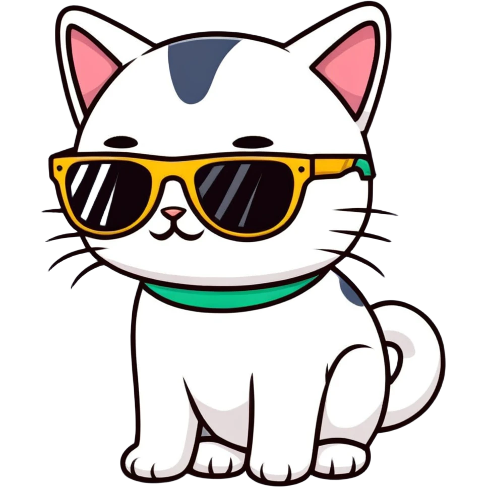 Cat with sunglasses emoji