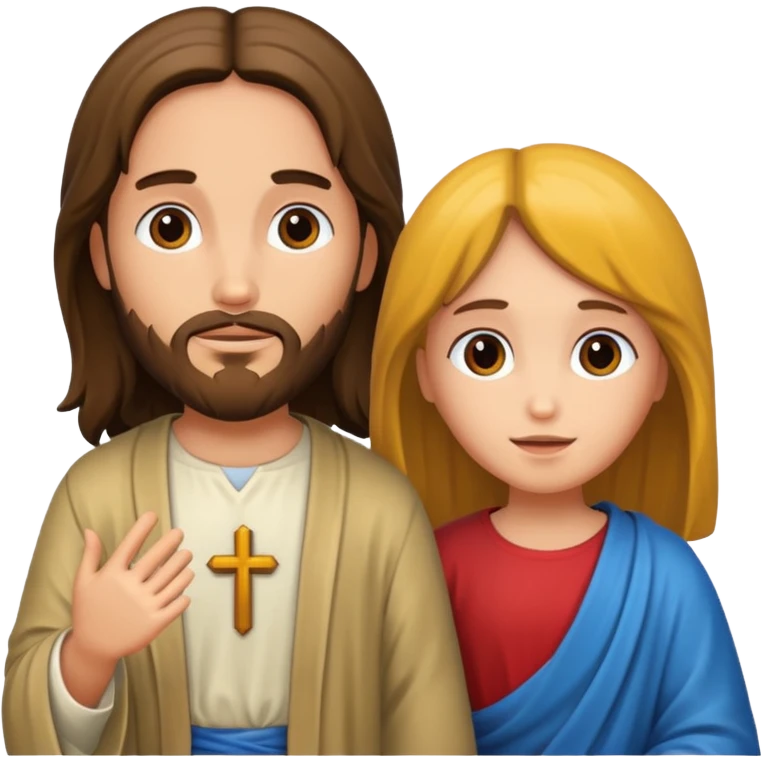 Jesus and a girl emoji