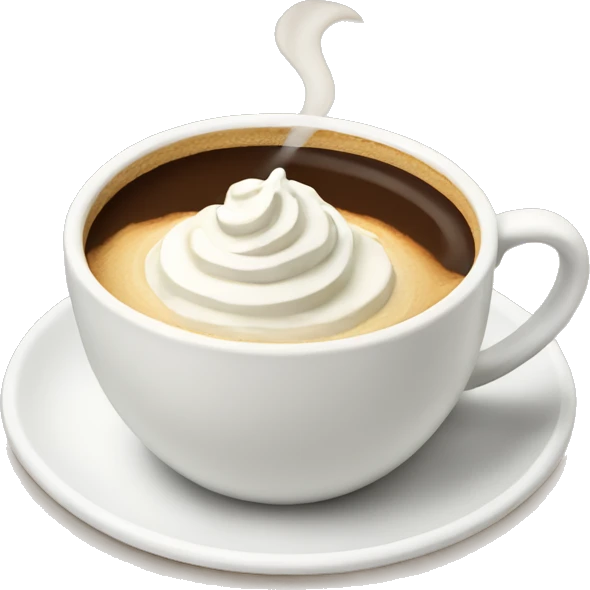 coffee with whipped cream emoji