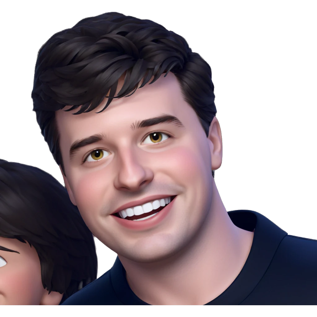 happy boy in black shirt emoji