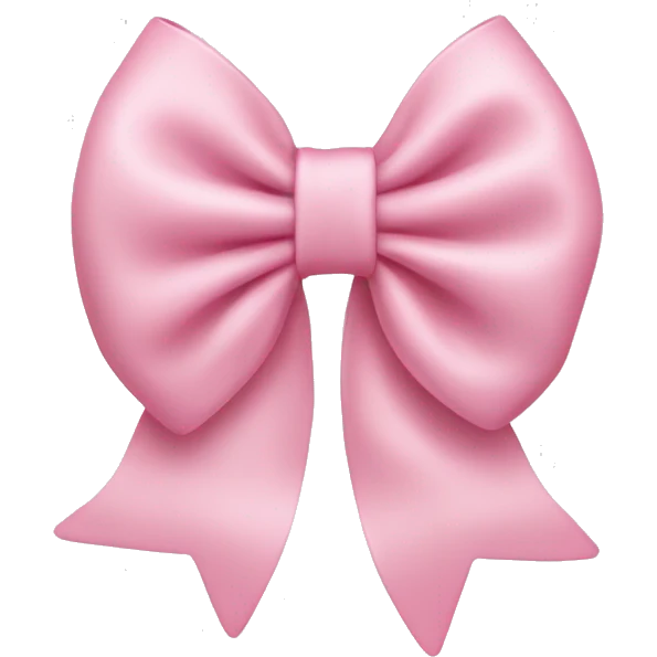 light pink bow on light pink bow emoji