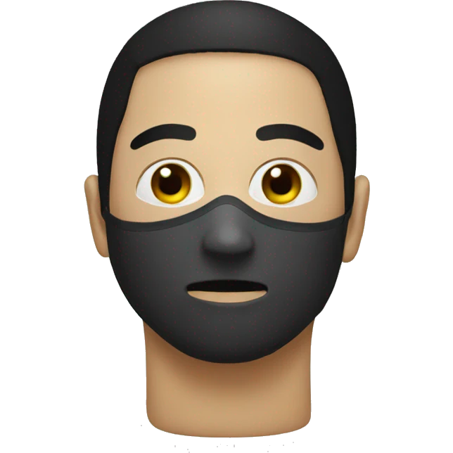 Black eyes mask emoji