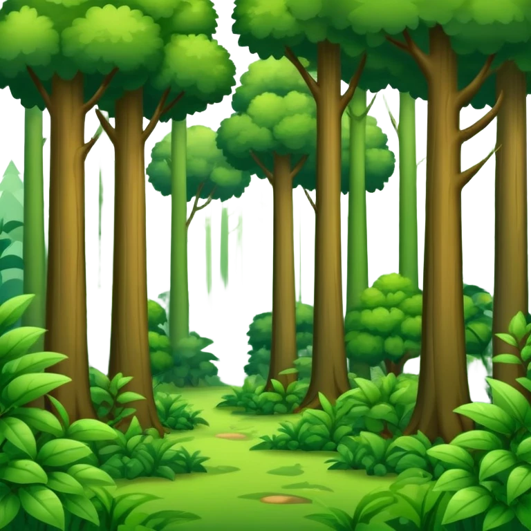 dense forest with trees emoji