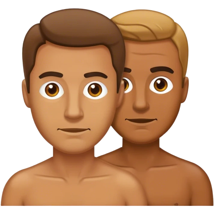 Man with another man on ljne emoji