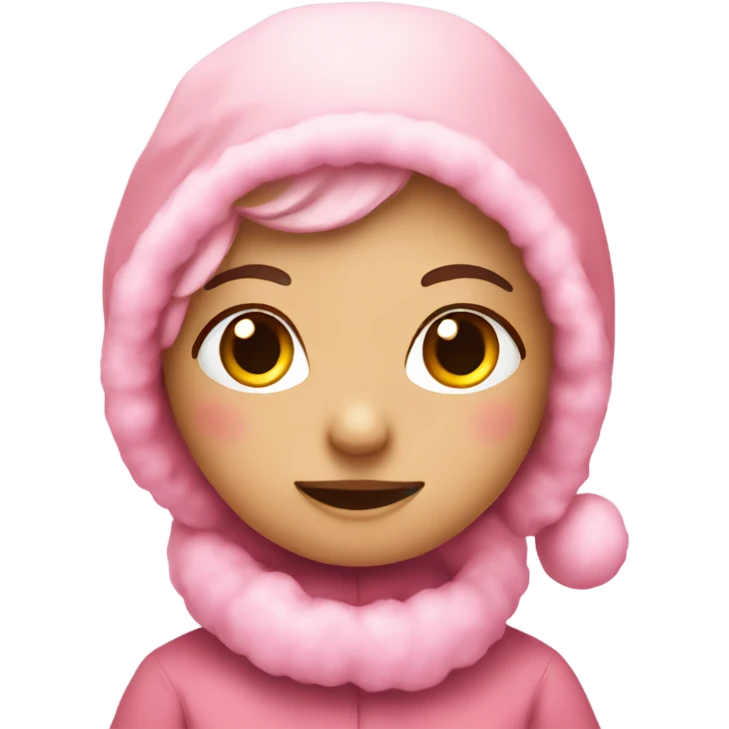 Cute pink christmas emoji