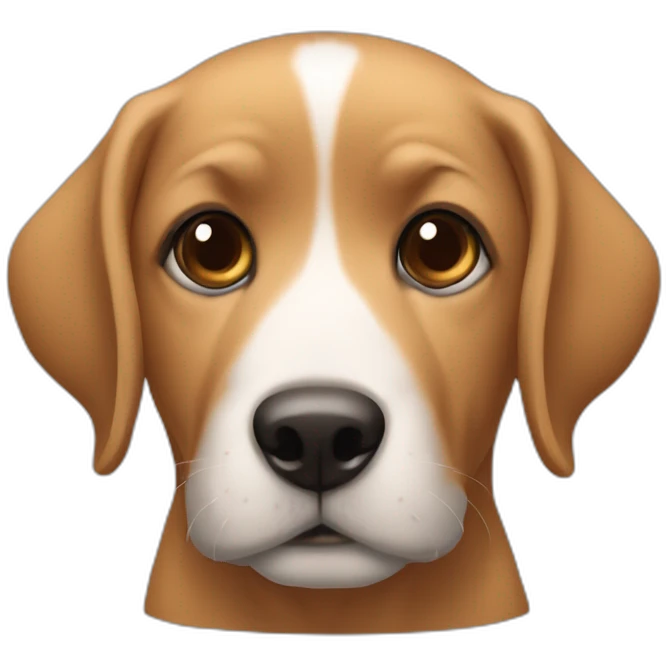 Um cachorro em cima de um liao emoji