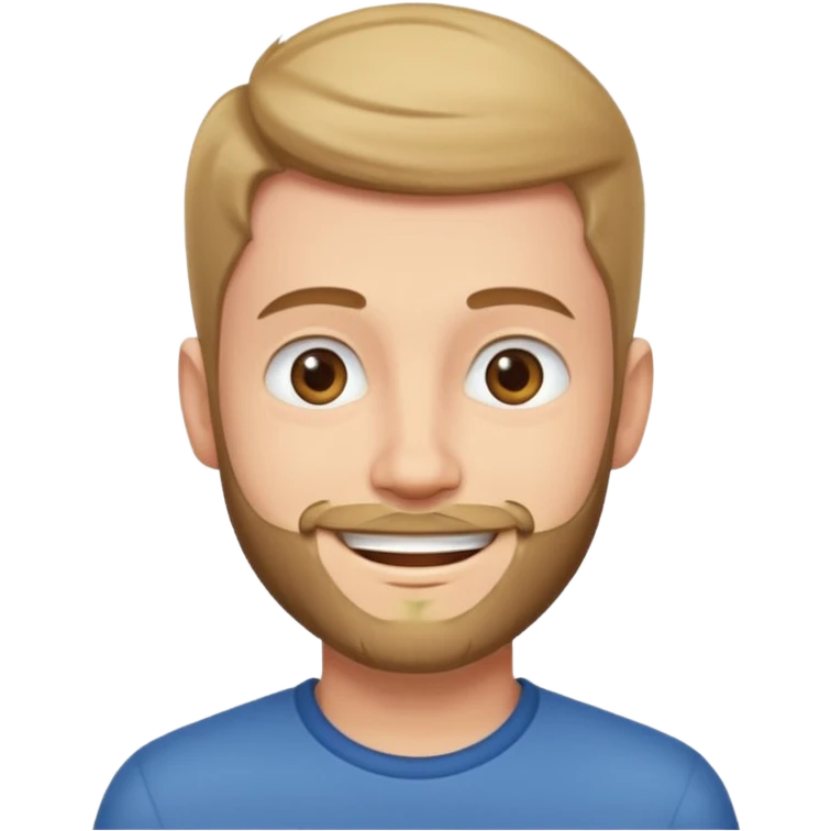 young man with a short beard, happy birthday boy emoji