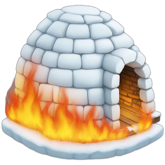 igloo on fire emoji