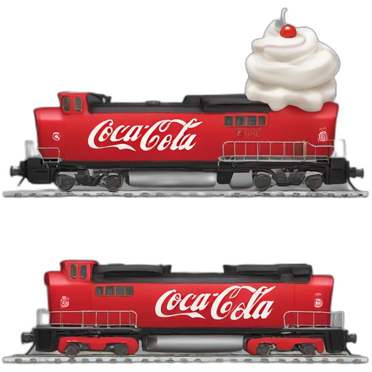 train with coca cola on the side emoji
