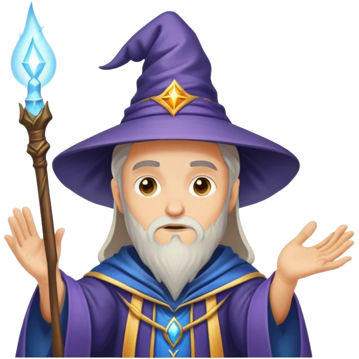 Wizard casting spells emoji