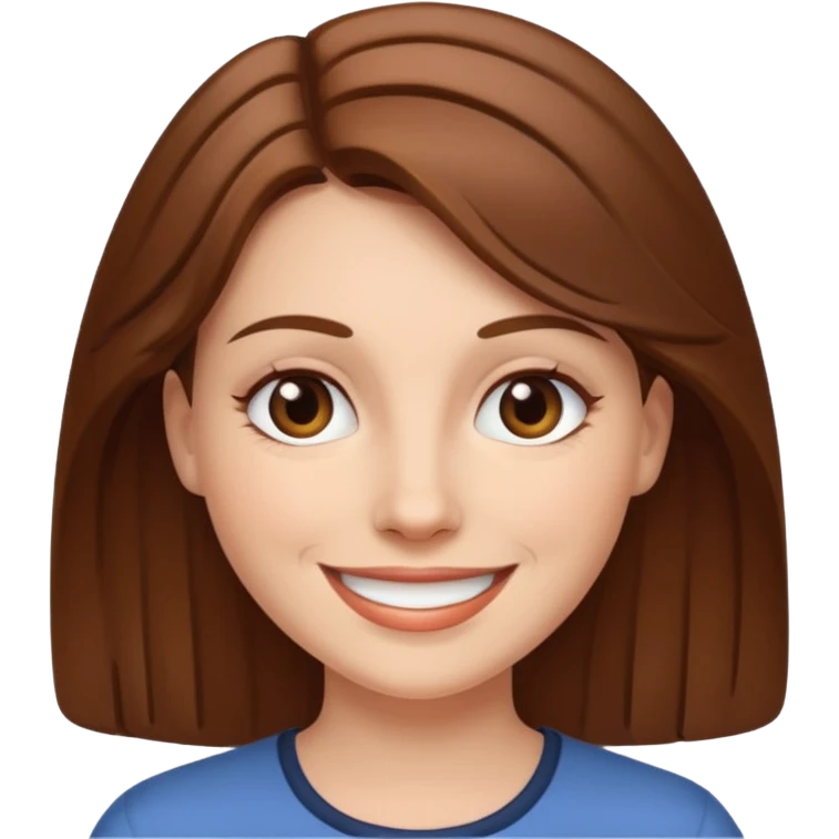 Fat brown haired white woman emoji