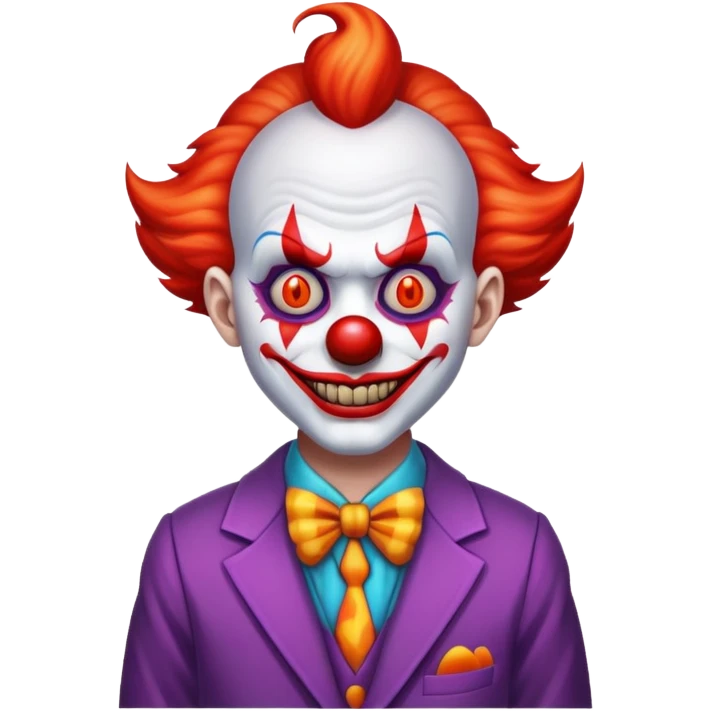 demonic clown wearing a leisure suit emoji