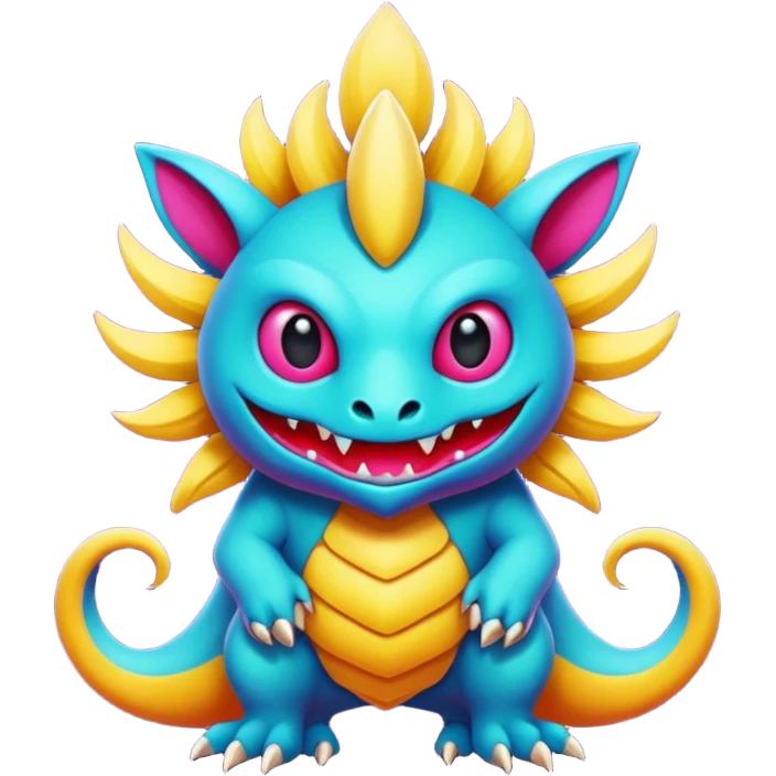 Epic complex detailed aesthetic-scenic-Fakémon-creature emoji