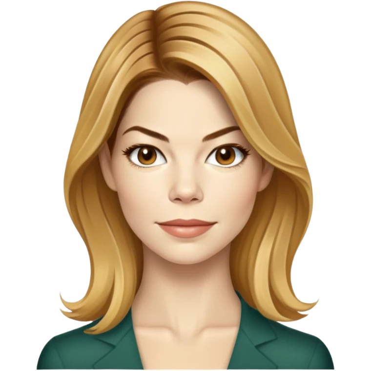 Michelle Monaghan with honey blonde hair, female actress portrait emoji