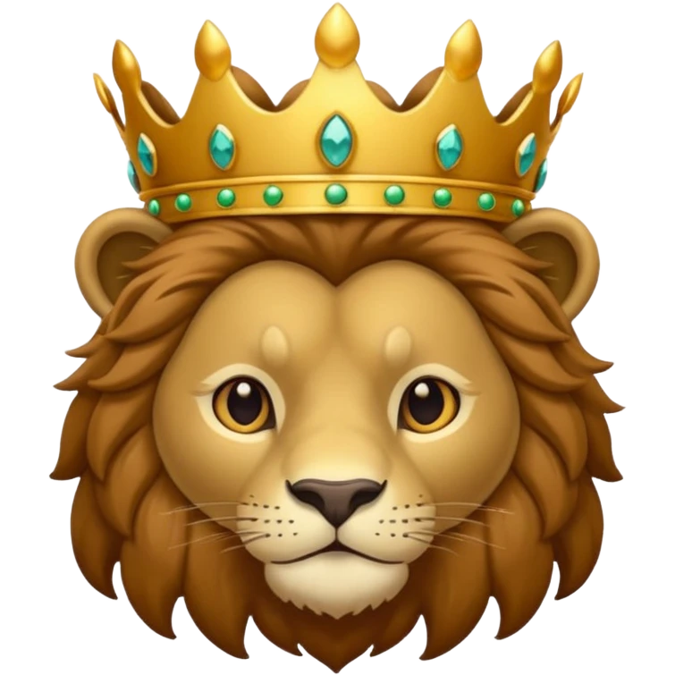 Leão com coroa emoji