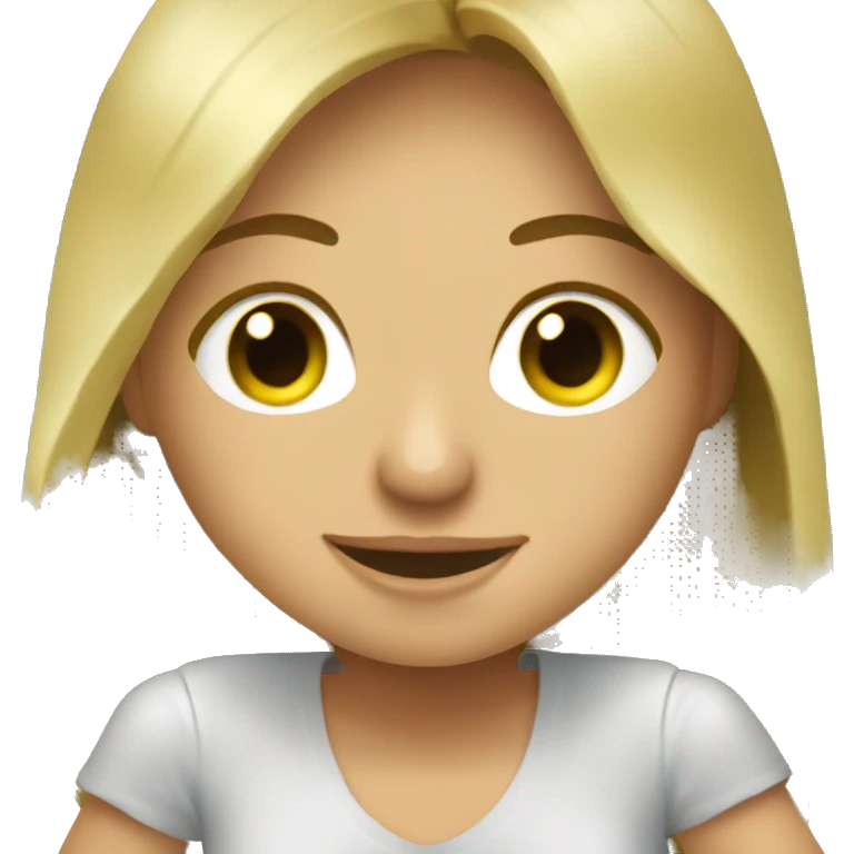 a bowl of guacamole held by a blonde girl with long hair emoji