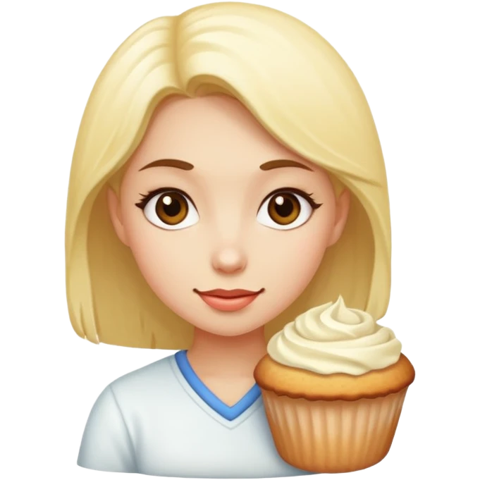girl as vanilla muffin emoji