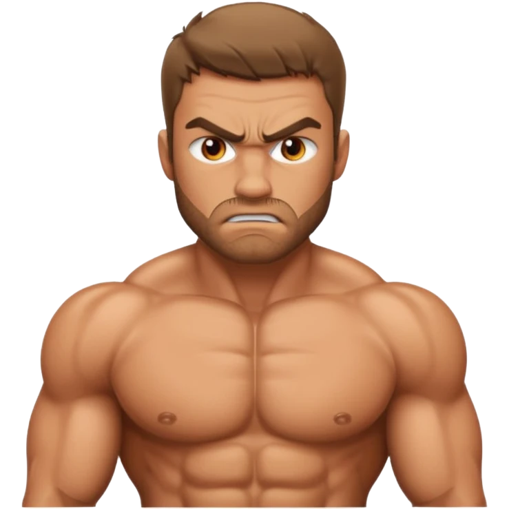 angry man with torso emoji