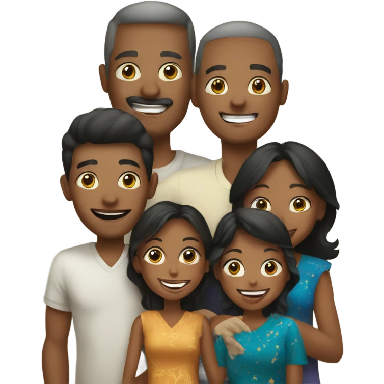 Happy new year family emoji