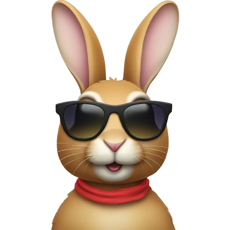 Rabbit with sunglasses emoji