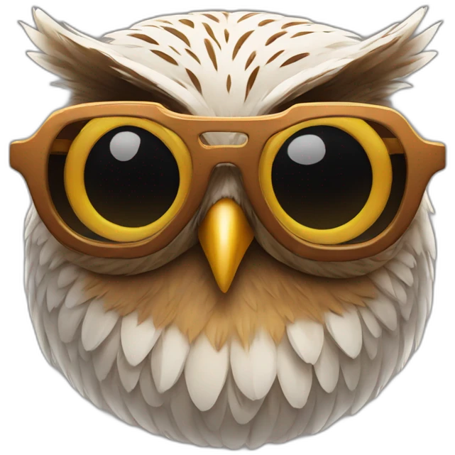 Owl with sunglasses emoji