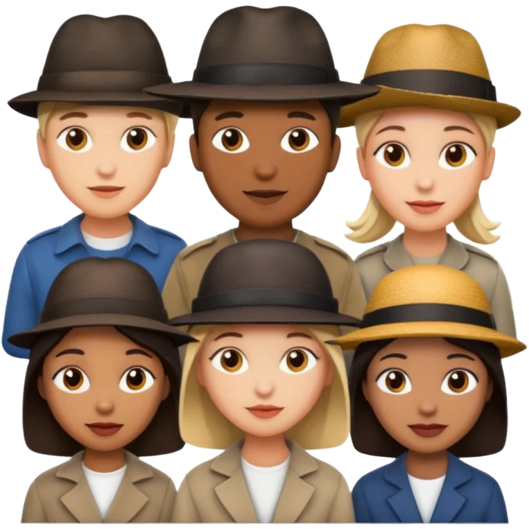 people with hat emoji