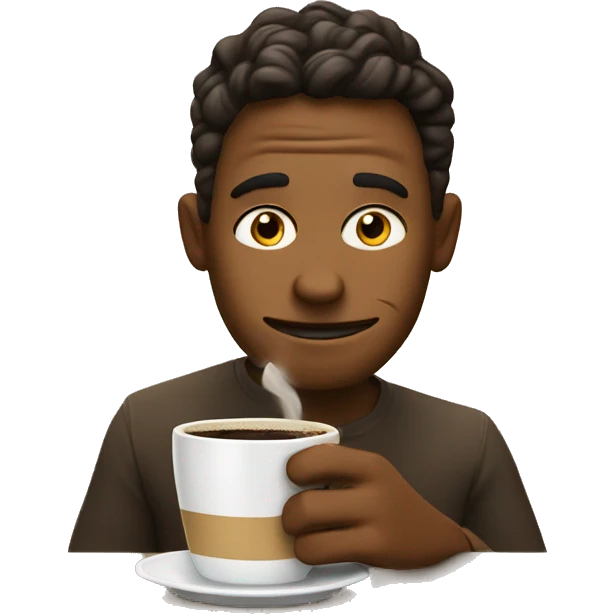 Snaking drinking coffee emoji