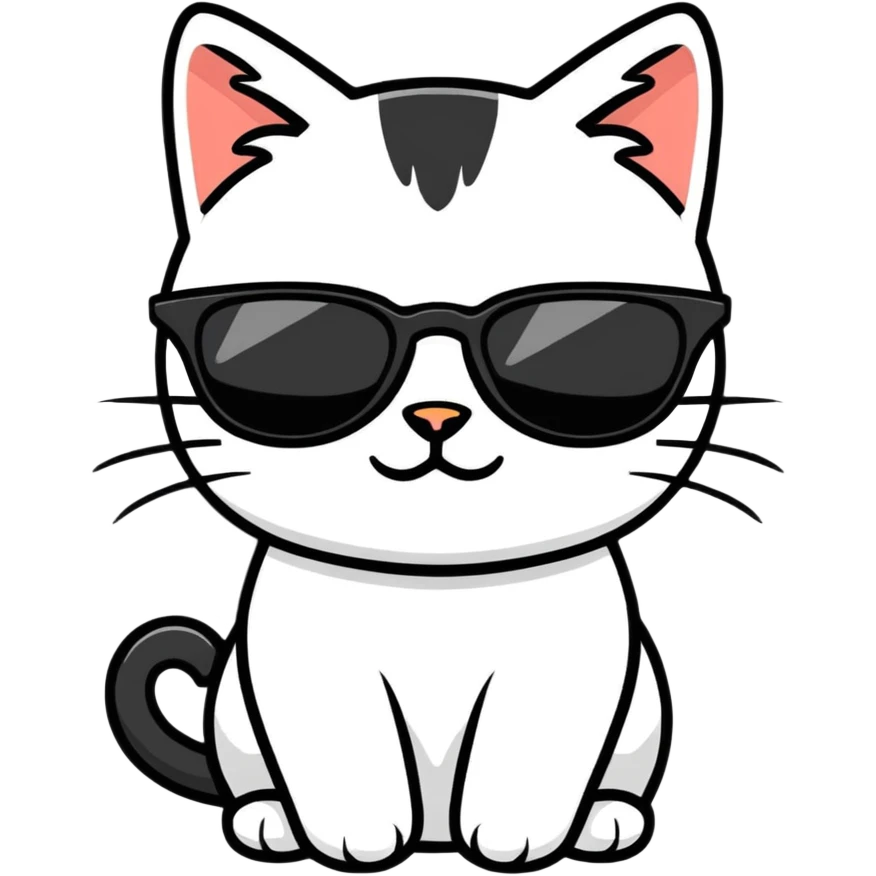 Cat with sunglasses emoji
