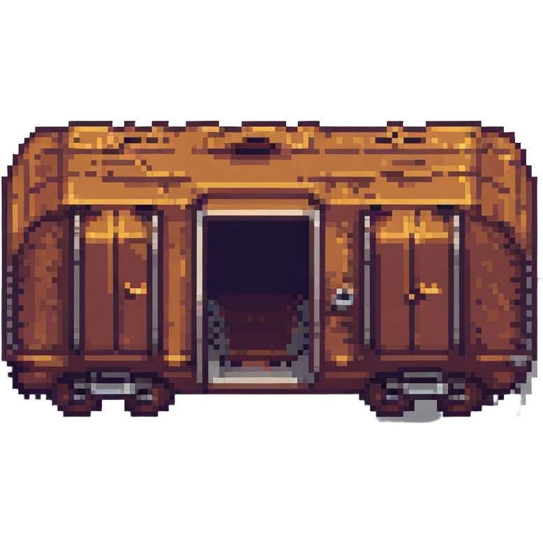 cargo train pixel art style emoji