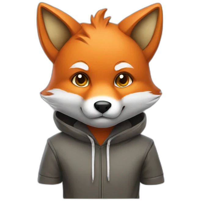 gaming Fox with a hoodie emoji