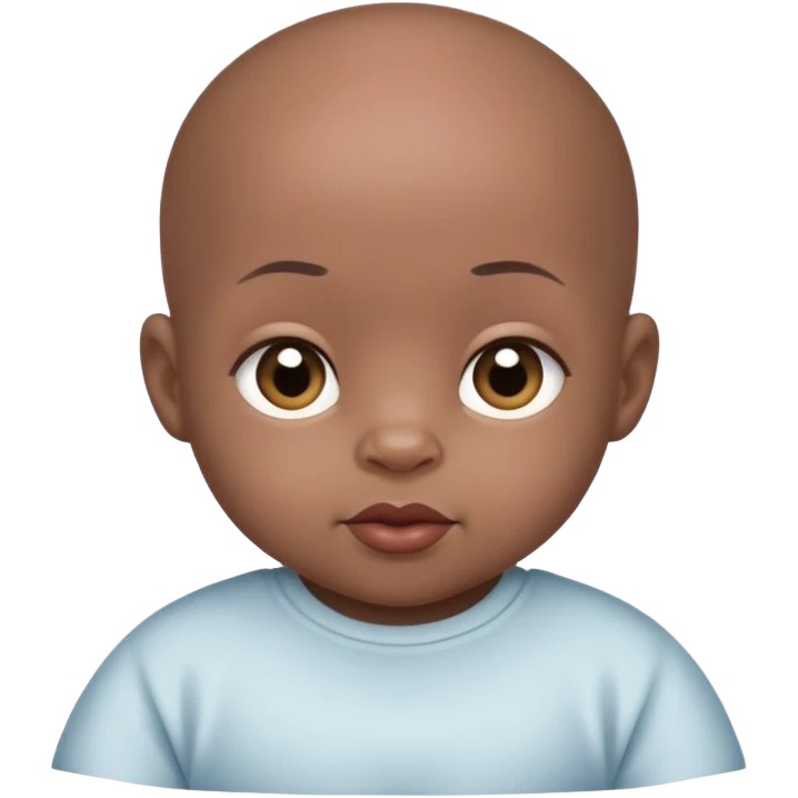 Black bald baby emoji