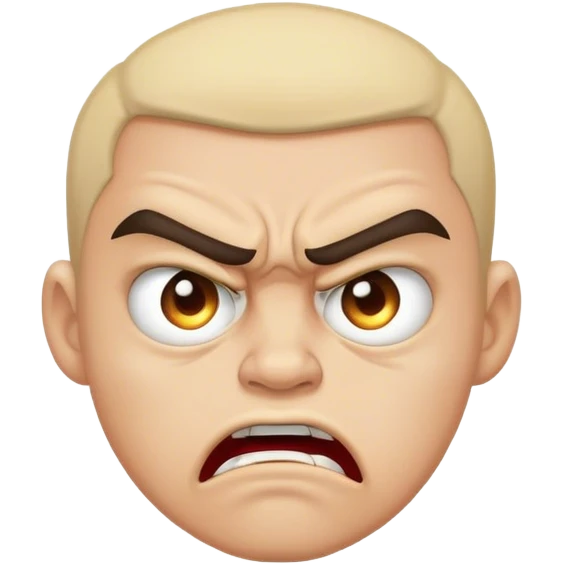 very angry guy while being sad emoji