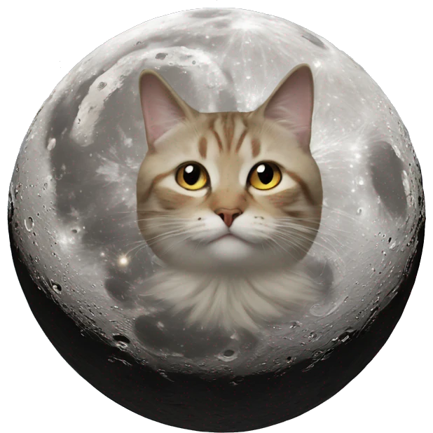 Cat on the moon emoji