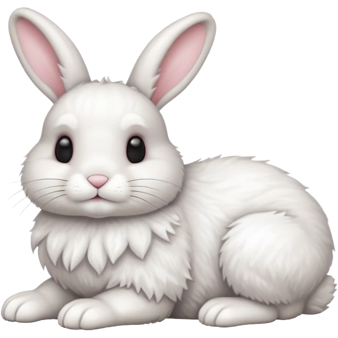 fullbody laying bunny  ios 16 very cute emoji