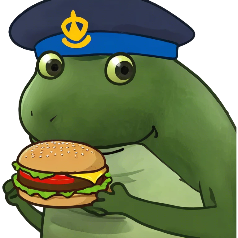 Seal eating hamburger  emoji