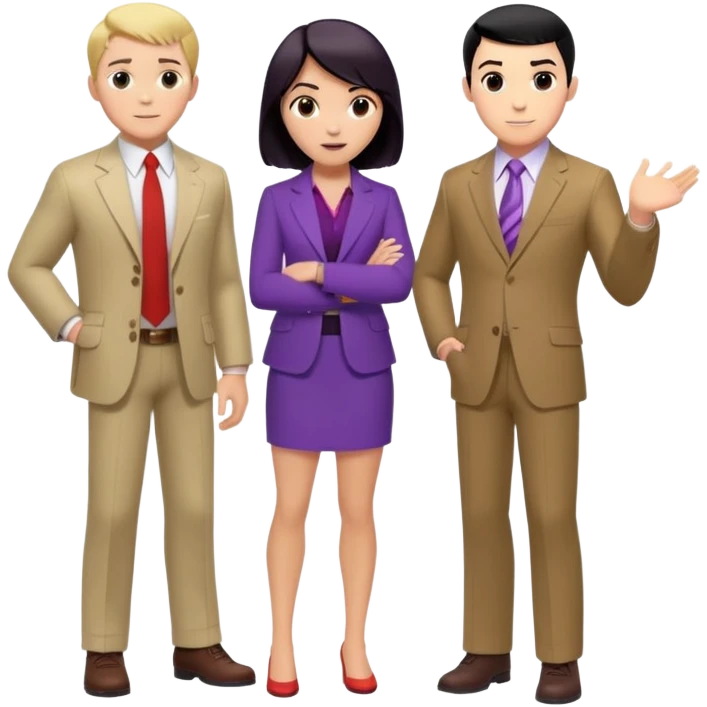 The Parr family from Incredibles in civilian clothes - Bob in business suit, Helen in casual clothes, Violet teen with black hair, Dash blonde boy, baby Jack-Jack emoji