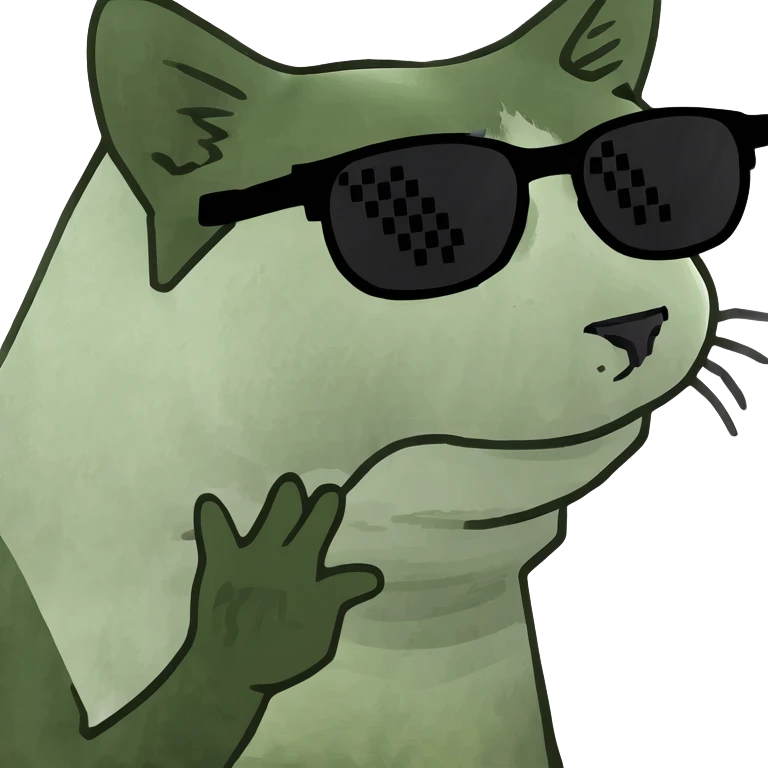 Cat with sunglasses emoji