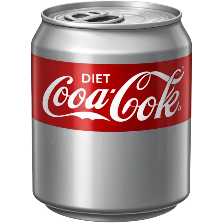 Tin diet Coke emoji only grey tin with red writing emoji