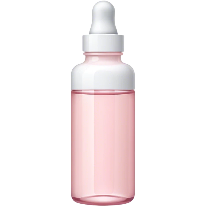 Pale pink serum bottle with white top emoji