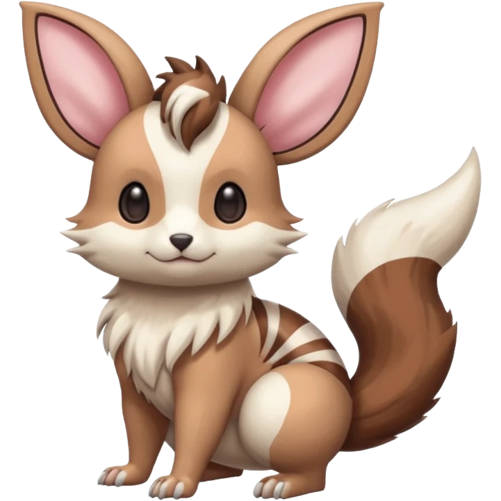 Furret-Linoone-Minccino-Eevee-fusion emoji