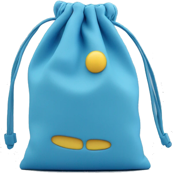 blue self stand pouch emoji