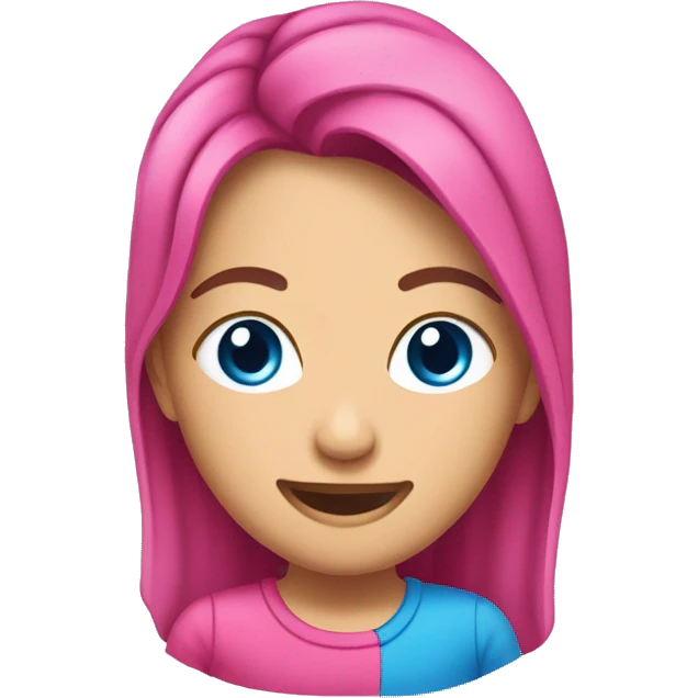 bola de color rosa sonriente con zapatos azules emoji