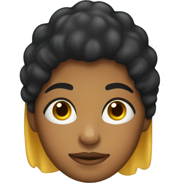 chica pelo negra dormida  emoji